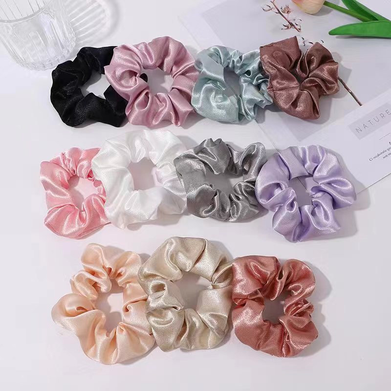 ZELAVY Satin Scrunchies — Set of 6